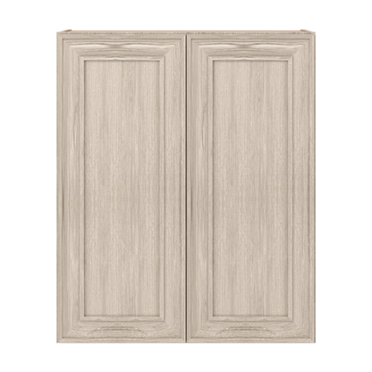 Ivory Elegant Craftsman Shaker W3036 wall cabinet – close front view, RTA kitchen cabinet