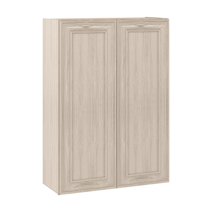 Ivory Elegant Craftsman Shaker W3042 wall cabinet – close angle view, RTA kitchen cabinet
