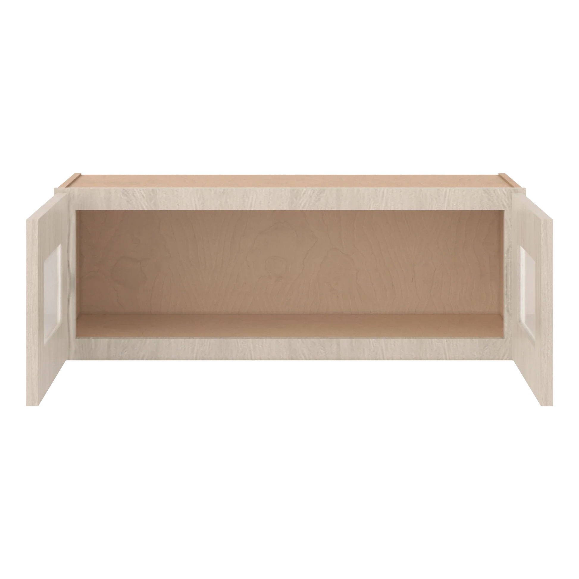Ivory Elegant Craftsman Shaker W3312GD wall cabinet – open front view, RTA kitchen cabinet