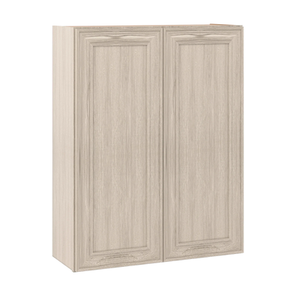 Ivory Elegant Craftsman Shaker W3342 wall cabinet – close angle view, RTA kitchen cabinet