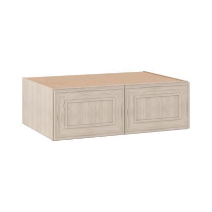 36" Wide 24" Deep 12", 15", 18", 21" & 24" Tall Ivory Elegant Craftsman Shaker Refrigerator Wall Cabinet