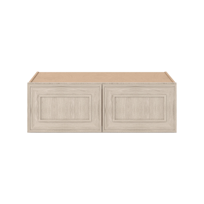 36" Wide 24" Deep 12", 15", 18", 21" & 24" Tall Ivory Elegant Craftsman Shaker Refrigerator Wall Cabinet