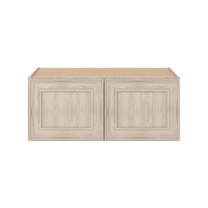 36" Wide 24" Deep 12", 15", 18", 21" & 24" Tall Ivory Elegant Craftsman Shaker Refrigerator Wall Cabinet