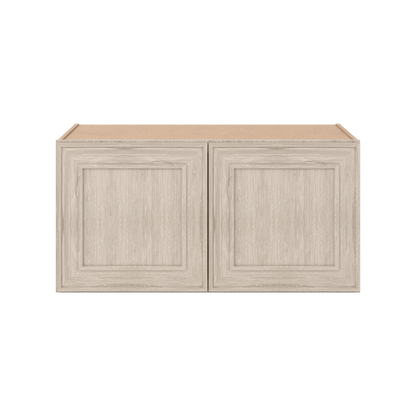 36" Wide 24" Deep 12", 15", 18", 21" & 24" Tall Ivory Elegant Craftsman Shaker Refrigerator Wall Cabinet