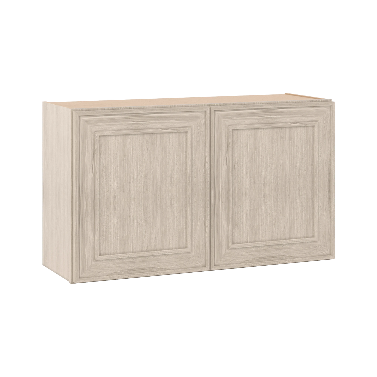 36" Wide Double Door 12", 15", 18", 21" & 24" Tall & 12" Deep Ivory Elegant Craftsman Shaker Wall Cabinet