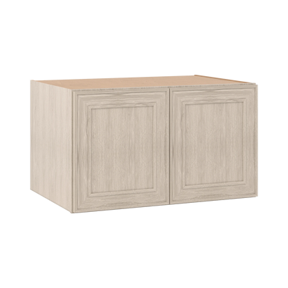 36" Wide 24" Deep 12", 15", 18", 21" & 24" Tall Ivory Elegant Craftsman Shaker Refrigerator Wall Cabinet