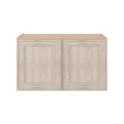36" Wide 24" Deep 12", 15", 18", 21" & 24" Tall Ivory Elegant Craftsman Shaker Refrigerator Wall Cabinet