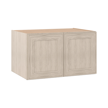 36" Wide 24" Deep 12", 15", 18", 21" & 24" Tall Ivory Elegant Craftsman Shaker Refrigerator Wall Cabinet