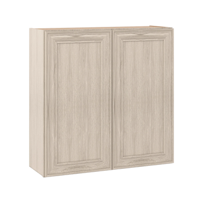 Ivory Elegant Craftsman Shaker W3636 wall cabinet – close angle view, RTA kitchen cabinet