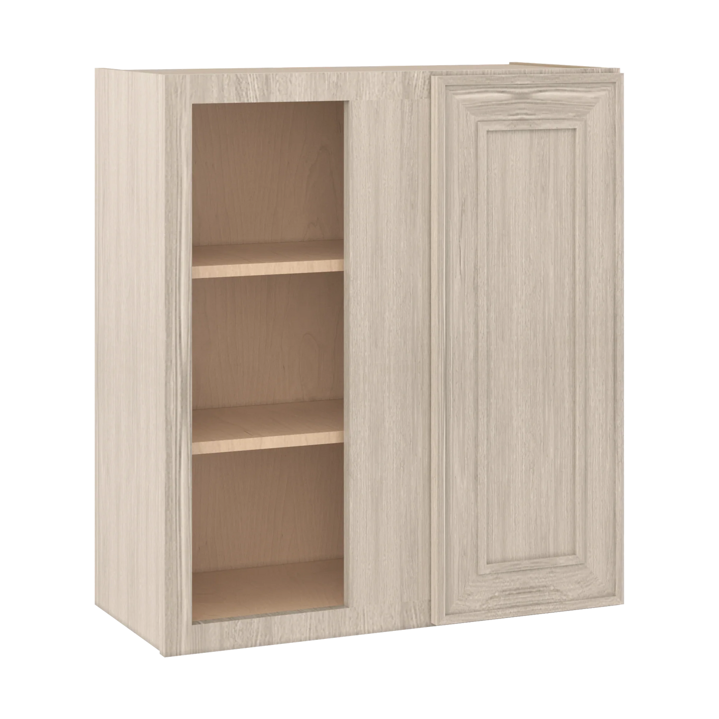Ivory Elegant Craftsman Shaker WBC2730 wall cabinet – close angle view, RTA kitchen cabinet