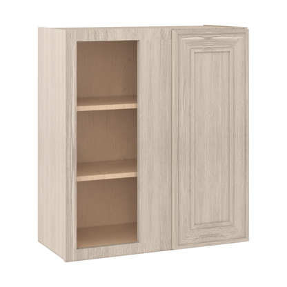 Ivory Elegant Craftsman Shaker WBC2730 wall cabinet – close angle view, RTA kitchen cabinet