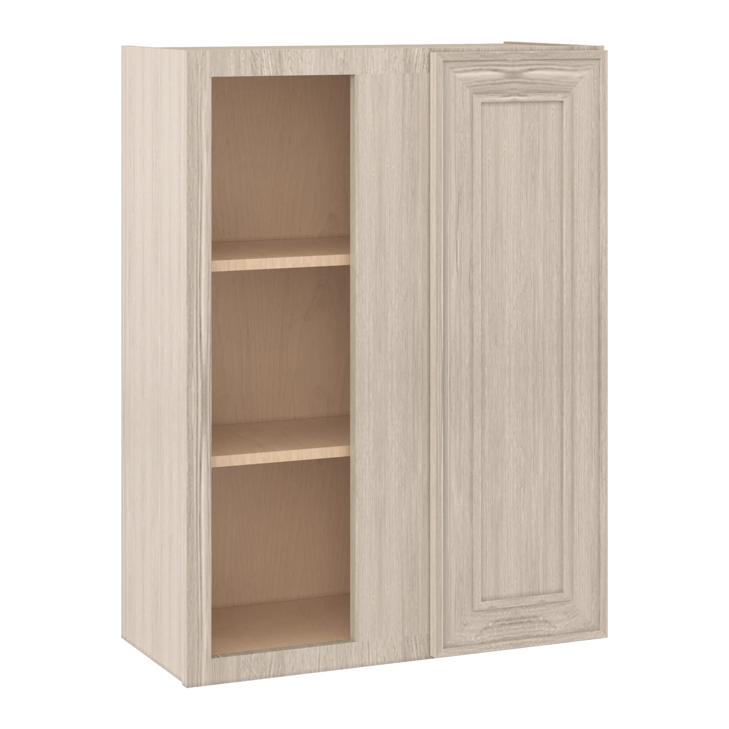 Ivory Elegant Craftsman Shaker WBC2736 wall cabinet – close angle view, RTA kitchen cabinet