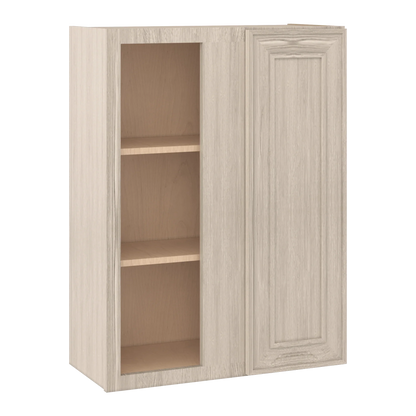 Ivory Elegant Craftsman Shaker WBC2736 wall cabinet – close angle view, RTA kitchen cabinet