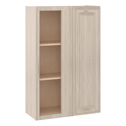Ivory Elegant Craftsman Shaker WBC2742 wall cabinet – close angle view, RTA kitchen cabinet
