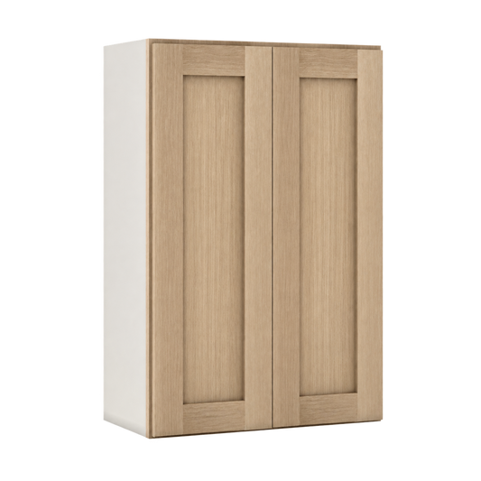 Rift Oak shaker double-door wall cabinet