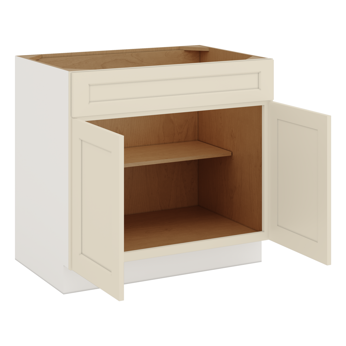 French cleat joining 1/2 inch 7-ply plywood side panel to solid birch face frame