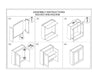 15" Wide Custom Stacker Snow White Inset Shaker Wall Cabinet - Single Door 9", 12", 15", 18", 21", 24" & 27" Tall