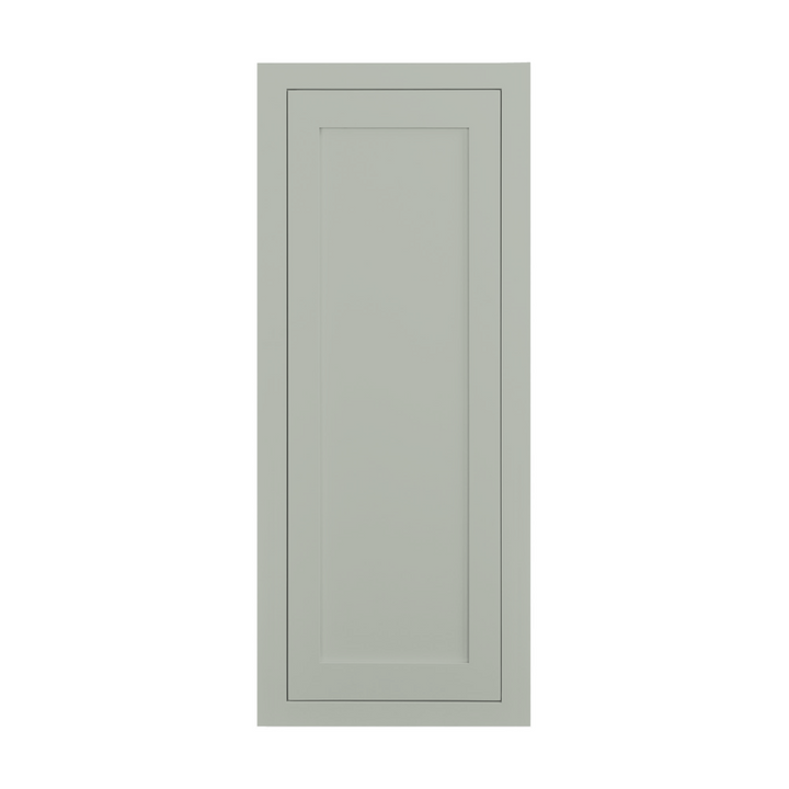 39" Tall Inset Shaker Wall Cabinet - Single Door in Oyster Bay SW 6206, Shaker door, Premium Box