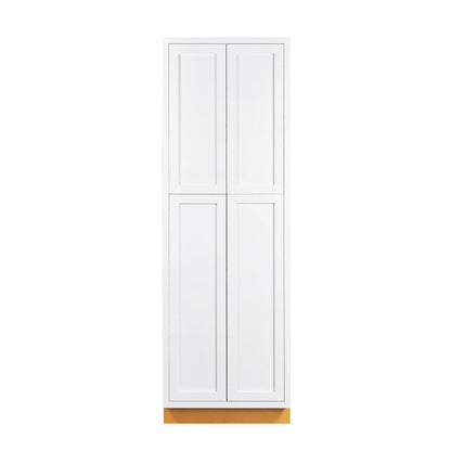 Pantry Snow White Inset Shaker Cabinet 93" Tall 24", 30" & 36" Wide