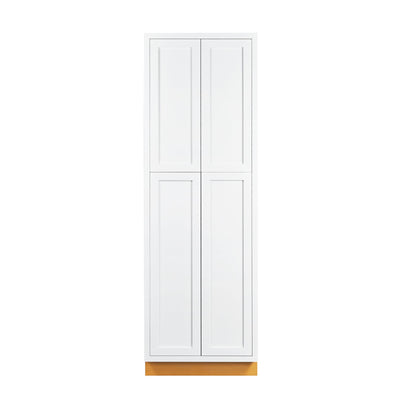 Pantry Snow White Inset Shaker Cabinet 93" Tall 24", 30" & 36" Wide