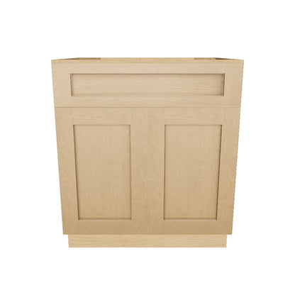 Sink Base 30", 33", 36" & 39" Wide Sandstone Birch Shaker 1-1/4" Overlay