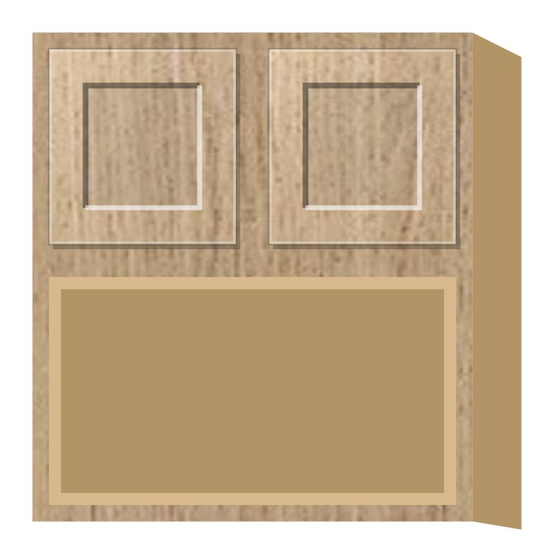Rift 27" Wide Microwave Wall Cabinet 30", 33", 36" & 39" Tall, Shaker door, natural rift white oak
