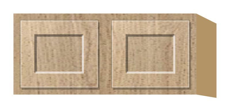 Rift 27" Wide Stacker Wall Cabinet - Single Door 12", 15", 18", 21"& 24" Tall, Shaker door, natural rift white oak