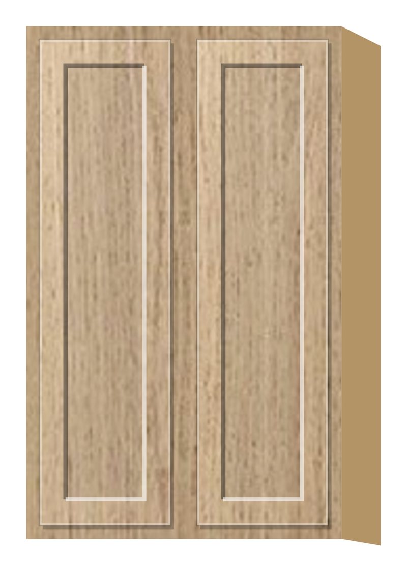 Rift 39" Tall Wall Cabinet - Double Door 24", 27", 30", 33", 36" & 39" Wide, Shaker door, natural rift white oak