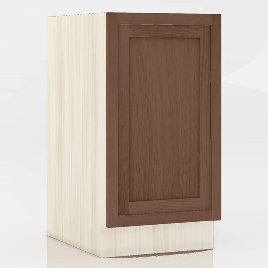 Saddle Oak WS-01 White Oak Inset Shaker Trash Can Pullout Base Cabinet BP18, 18" Wide Trash Can Pull Out, Premium Box