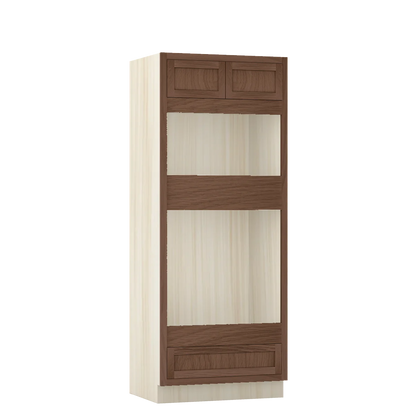 Saddle Oak WS-01 White Oak Inset Shaker Wall Oven Cabinet OC33, 33" x 84", Premium Box