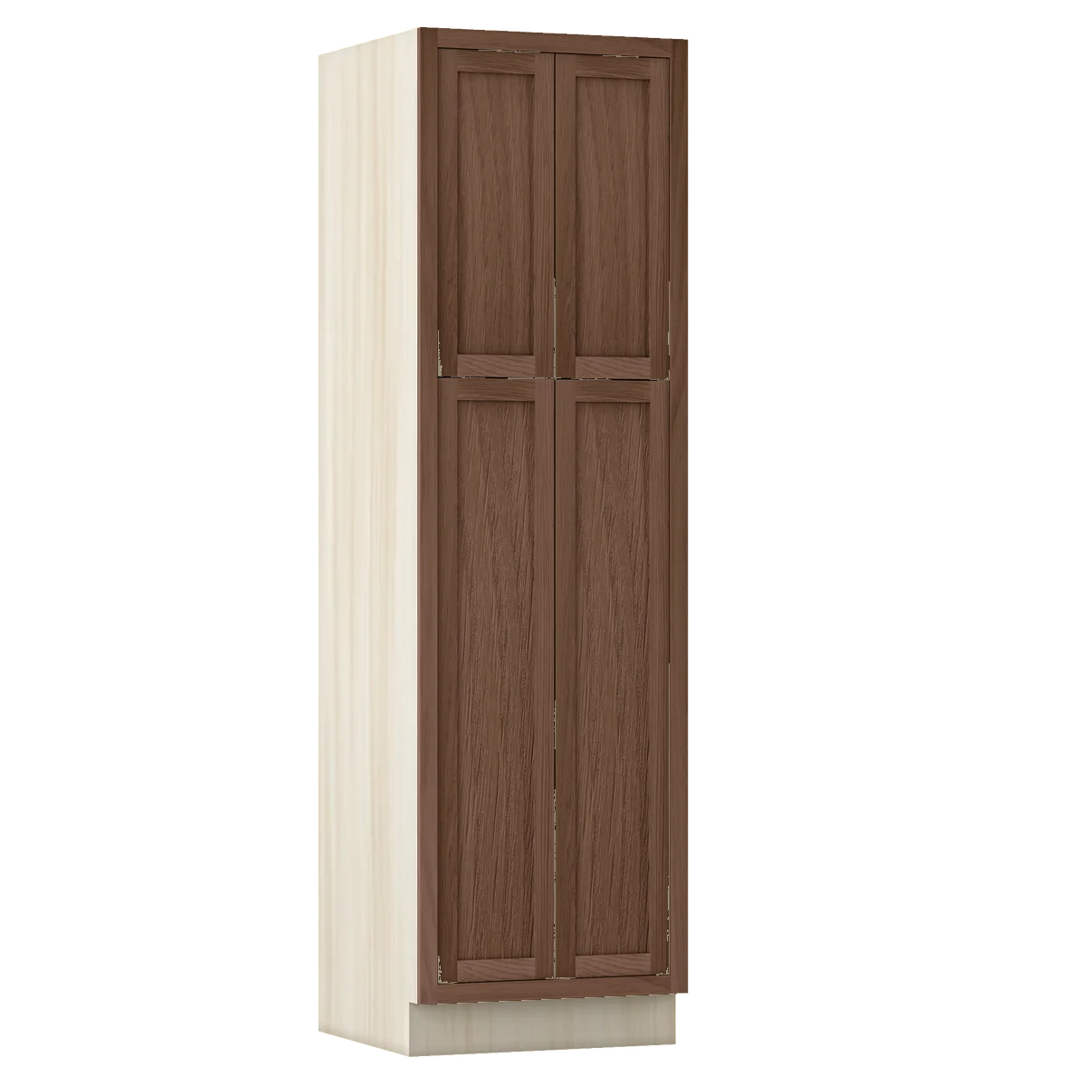 Saddle Oak WS-01 White Oak Inset Shaker Pantry Cabinet PC248424, 24" Wide by 84" Tall, Premium Box