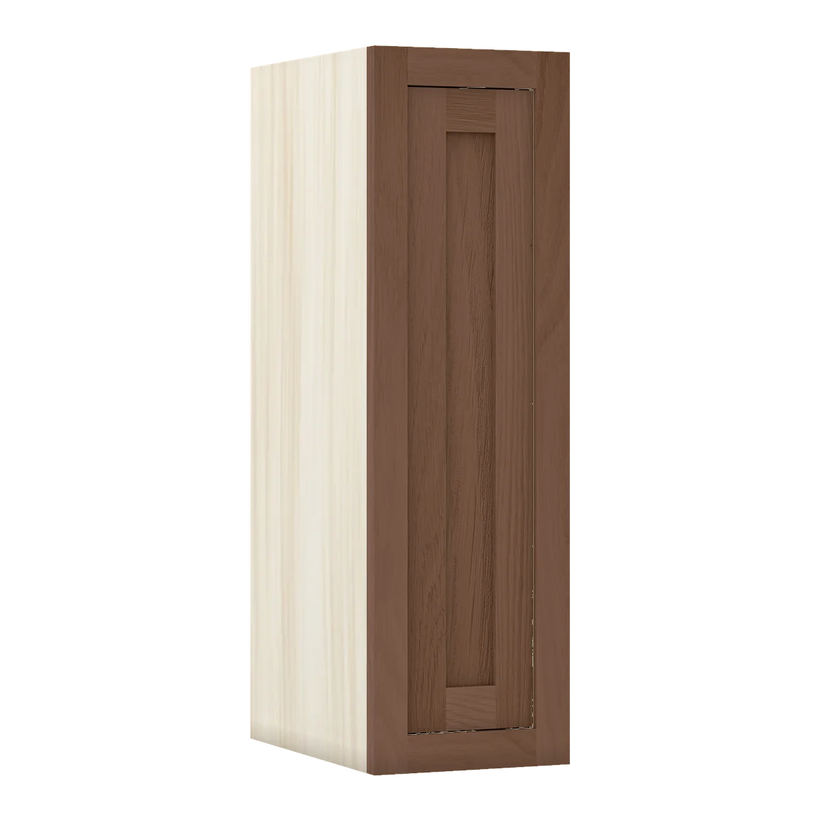Saddle Oak WS-01 White Oak Inset Shaker 36 Inch Tall Single Door Wall Cabinet W093614, 9" Wide x 36" Tall x 14" Deep, Premium Box