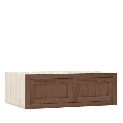 Saddle Oak WS-01 White Oak Inset Shaker Wall Oven Cabinet W31, 31.5" W x 12" Tall & 24" Deep, Premium Box