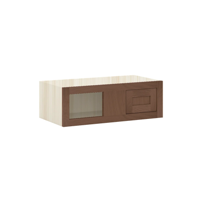 Saddle Oak WS-01 White Oak Inset Shaker Blind Corner Wall Cabinet WBC2709, 09" Tall Blind Corner, Premium Box