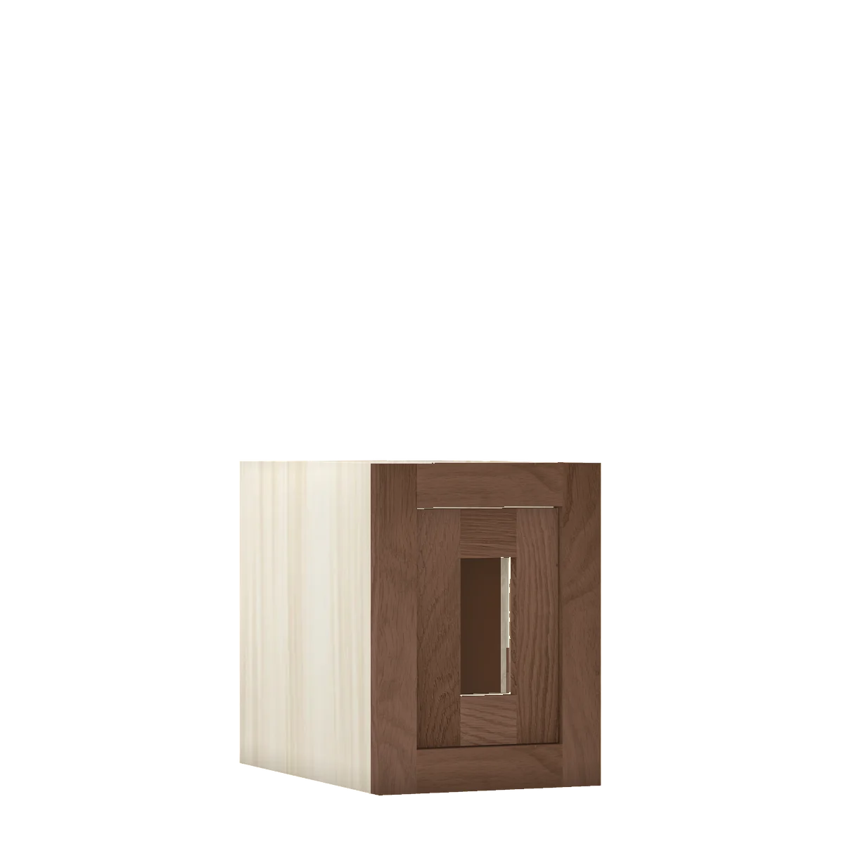 Saddle Oak WS-01 White Oak Inset Shaker Single Door Glass Ready Wall Cabinet WGD091214, 9" Wide x 12" Tall, Premium Box