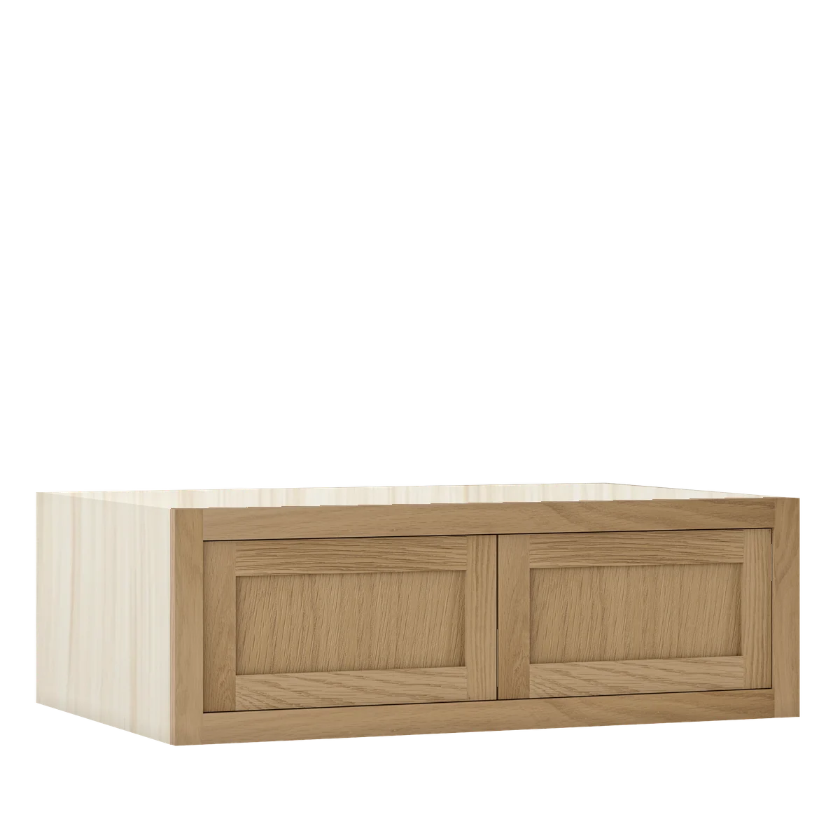Sand Oak WS-05 White Oak Inset Shaker Wall Oven Cabinet W31, 31.5" W x 12" Tall & 24" Deep, Premium Box
