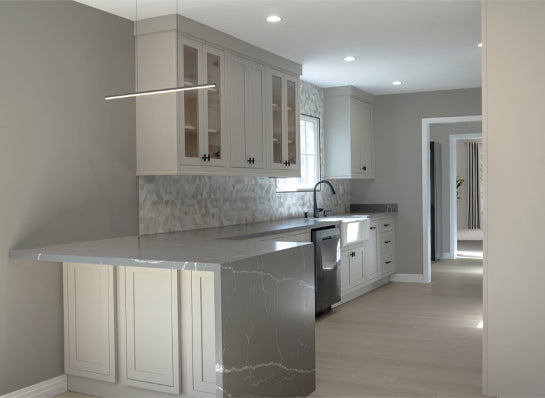 Tuscan Gray Inset Shaker Kitchen Cabinets