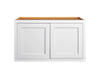 36" Wide Bridge Custom Inset Shaker Wall Cabinet - Double Door 12", 15", 18", 21" & 24" Tall