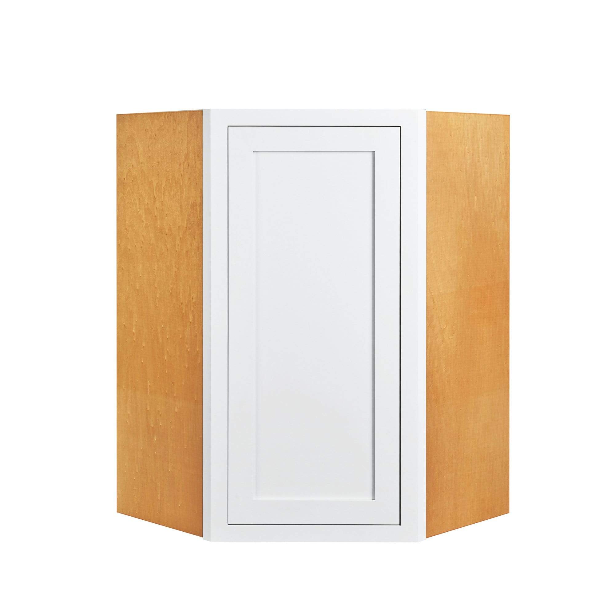 Diagonal Corner Tuscan Gray Inset Shaker Wall Cabinet - Single Door