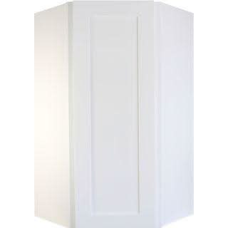 Diagonal Corner Taupe Shaker 1-1/4" Overlay Wall Cabinet 24" Wide by 30", 36" & 42" Tall