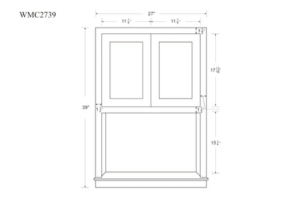 Microwave Cabinet Tuscan Gray Inset Shaker Wall Cabinet 27" Wide 30" & 39" Tall