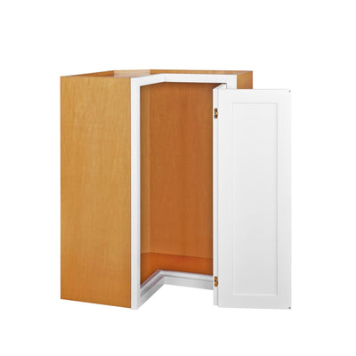 Wall Angle Corner Snow White Shaker Wall Cabinet 27" W x 30" & 39" Tall