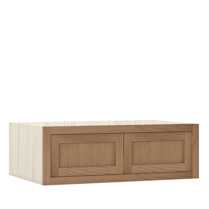 Walnut Oak WS-02 White Oak Inset Shaker Wall Oven Cabinet W31, 31.5" W x 12" Tall & 24" Deep, Premium Box