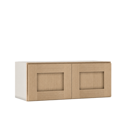 Rift Oak shaker bridge wall cabinet