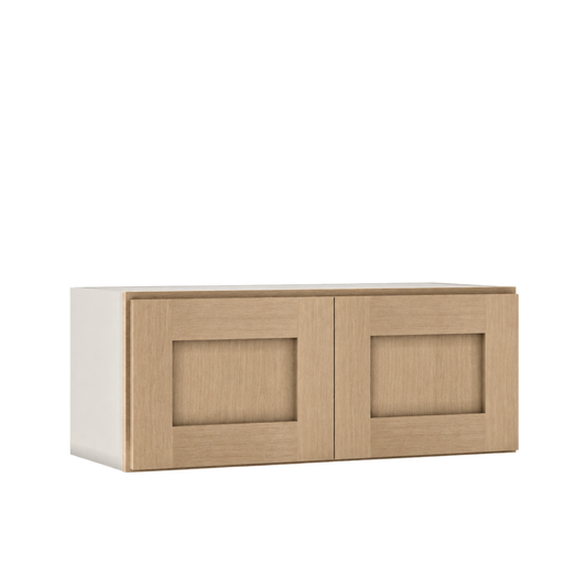 Rift Oak shaker bridge wall cabinet