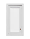 39" Tall Custom Color Glass Ready Inset Shaker Wall Cabinet - Single Door 9", 12", 15", 18" & 21"