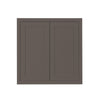 30" Tall Dark Gray Inset Shaker Wall Cabinet - Double Door 24", 27", 30", 33" & 36" Wide