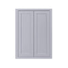 30" Tall Light Gray Inset Shaker Wall Cabinet - Double Door - 24", 27", 30", 33" & 36"