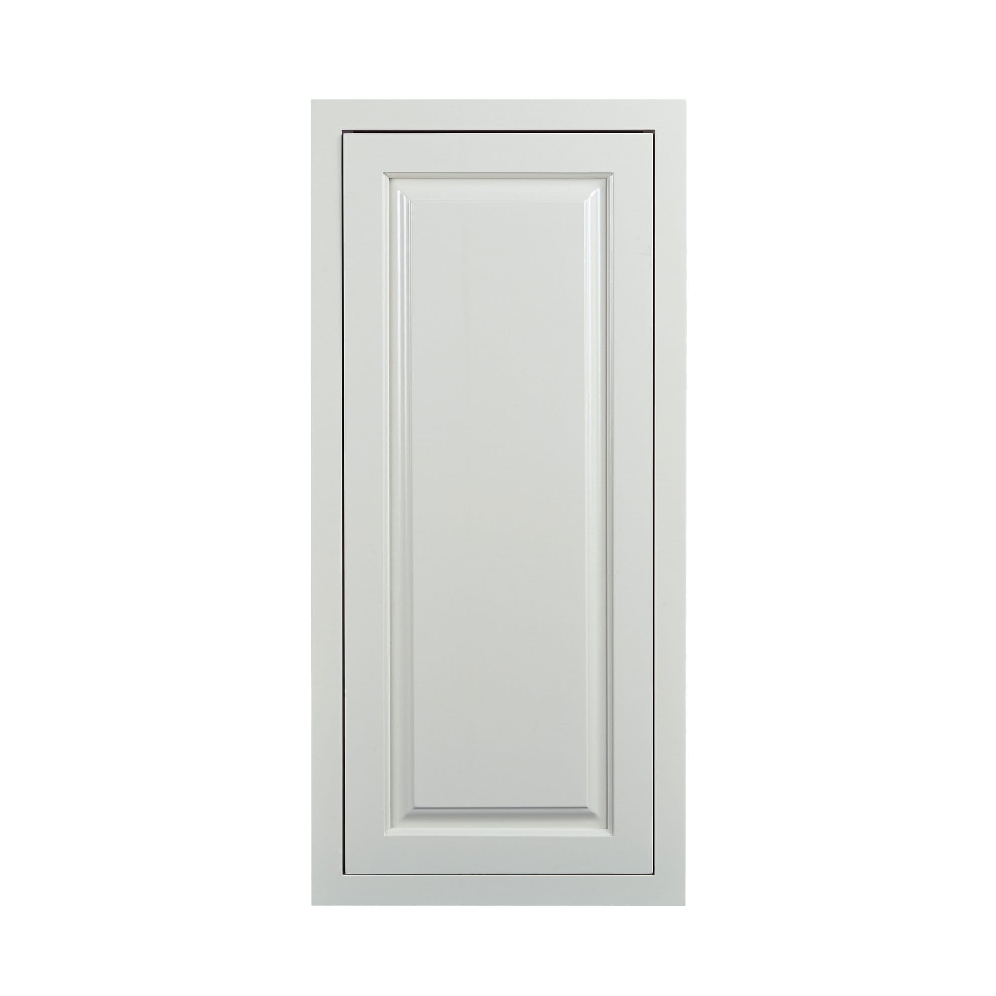 30" Tall Vintage White Inset Raised Panel Wall Cabinet - Single Door 9", 12", 15", 18" & 21"