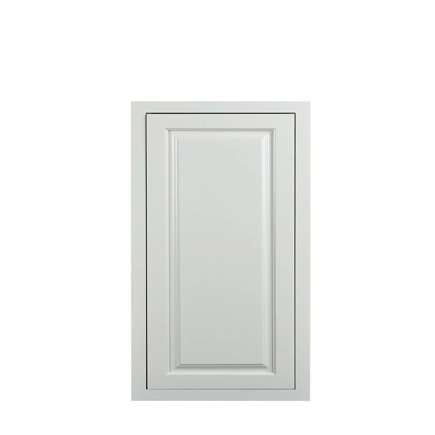 30" Tall Vintage White Inset Raised Panel Wall Cabinet - Single Door 9", 12", 15", 18" & 21"
